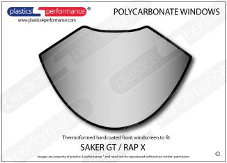SAKER Rap X - Hardcoated Lexan Polycarbonate windscreen