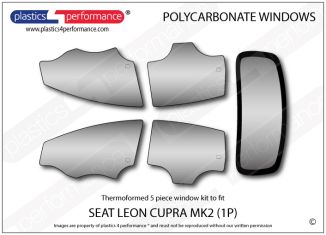 SEAT - Leon Mk2 1P -  Lexan Polycarbonate window kit