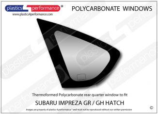 SUBARU - Impreza GR / GH - Lexan Polycarbonate left rear quarter window