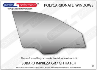 SUBARU - Impreza GR / GH - Lexan Polycarbonate right front door window