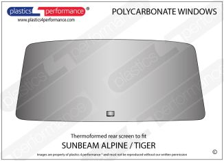 SUNBEAM - Alpine / Tiger Hardtop - Lexan Polycarbonate rear screen