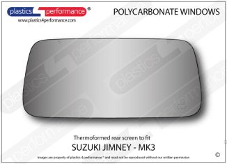 SUZUKI - Jimny MK3 - Lexan Polycarbonate rear screen