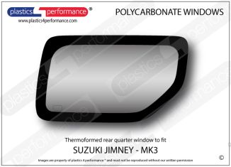  SUZUKI - Jimny MK3 - Lexan Polycarbonate right rear quarter window