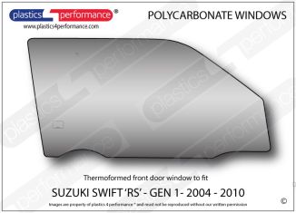 SUZUKI - Swift (RS) Gen1 - Lexan polycarbonate right front door window