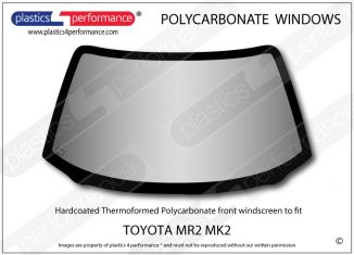 TOYOTA - MR2 Mk2 - Hardcoated Lexan Polycarbonate front windscreen