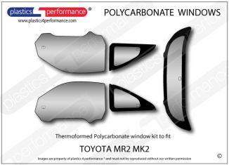 TOYOTA - MR2 Mk2 - Lexan Polycarbonate window kit