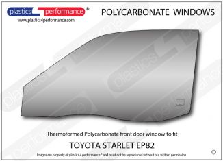 TOYOTA - Starlet EP 82 - Lexan Polycarbonate left front door window