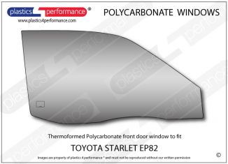 TOYOTA - Starlet EP 82 - Lexan Polycarbonate right front door window