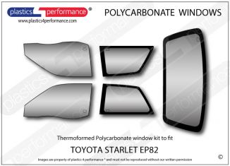 TOYOTA - Starlet EP 82 - Lexan Polycarbonate window kit