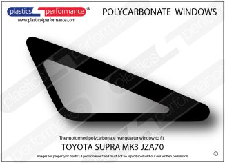 TOYOTA - SUPRA MK3 JZA70- Lexan Polycarbonate left rear quarter window