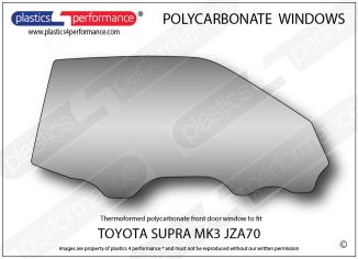 TOYOTA - SUPRA MK3 JZA70 - Lexan Makrolon Polycarbonate right front door window