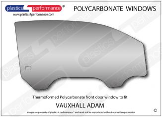 VAUXHALL Adam - Lexan Polycarbonate right front door window
