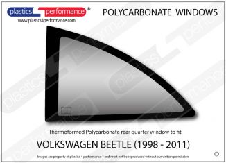 VOLKSWAGEN - New Beetle - Lexan Polycarbonate left rear quarter window