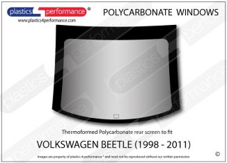 VOLKSWAGEN - New Beetle - Lexan Polycarbonate rear screen