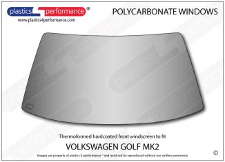 VOLKSWAGEN - Golf Mk2 - Hardcoated Lexan Polycarbonate front windscreen