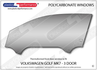 VOLKSWAGEN - Golf Mk7 3dr - Lexan Polycarbonate left front door window
