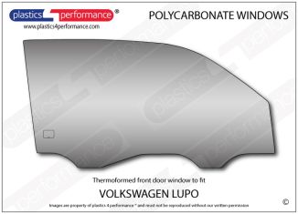 VOLKSWAGEN - Lupo - Lexan polycarbonate right front door window