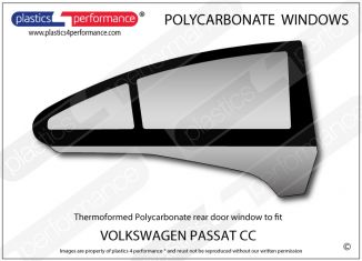 VOLKSWAGEN - Passat CC - Lexan Polycarbonate right rear door window