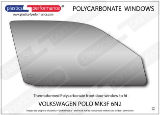 VOLKSWAGEN - Polo MK3F 6N2 - Lexan Polycarbonate right front door window