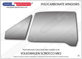 VOLKSWAGEN - Scirocco Mk2 - Lexan Polycarbonate left front door window