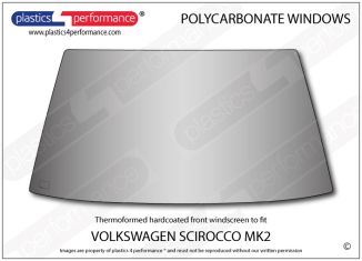 VOLKSWAGEN - Scirocco Mk2 - Hardcoated Polycarbonate front windscreen
