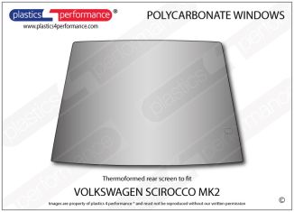 VOLKSWAGEN - Scirocco Mk2 - Lexan Polycarbonate rear screen