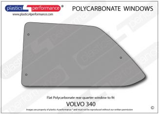 VOLVO - 340 - Lexan Polycarbonate left rear quarter window