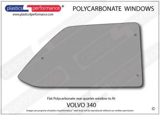 VOLVO - 340 - Lexan Polycarbonate right rear quarter window