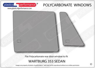 WARTBURG 353 Sedan - Lexan Polycarbonate left rear door window