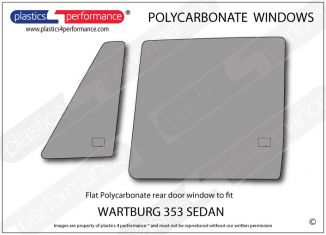 WARTBURG 353 Sedan - Lexan Polycarbonate right rear door window