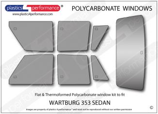 WARTBURG 353 Sedan - Lexan Polycarbonate window kit