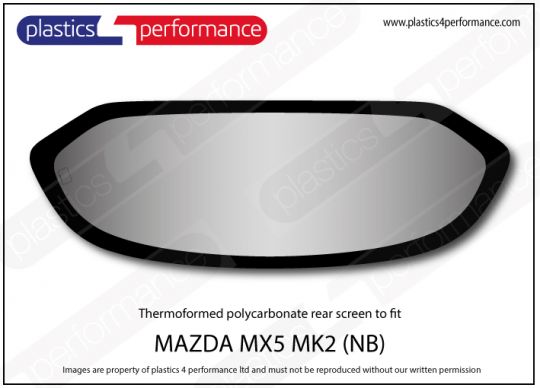  MAZDA - MX5 NB Hardtop - Luneta trasera de policarbonato Lexan
