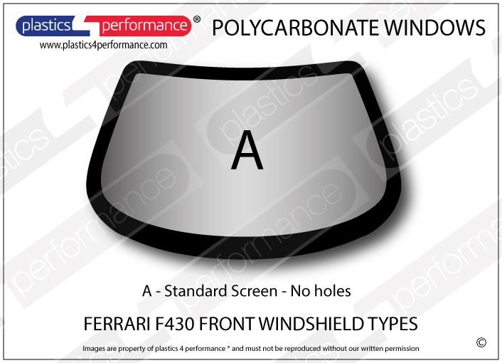 FERRARI -F430 GT2/ GT3 - Hardcoated Lexan Polycarbonate front