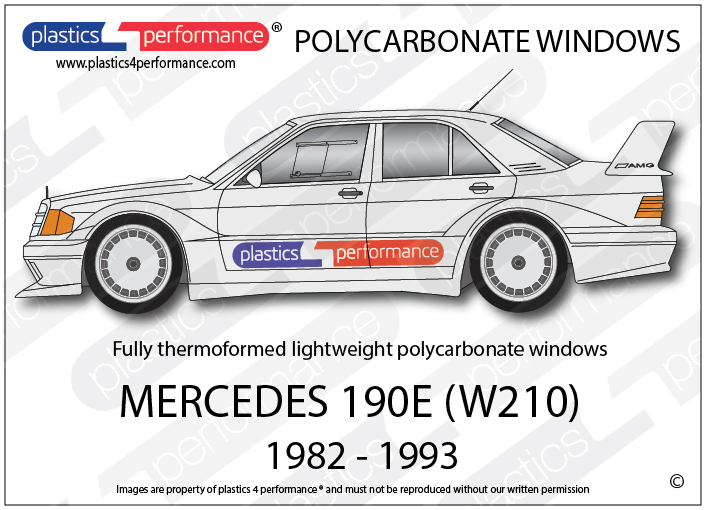 Mercedes 190E W210 Lexan Makrolon polycarbonate windows