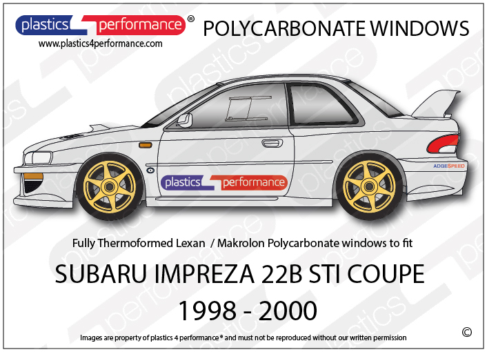 Subaru Impreza 22B STI Lexan Polycarbonate windows